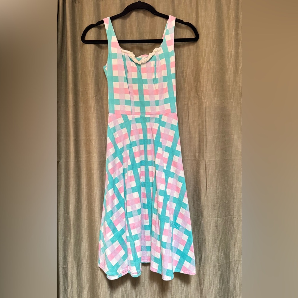 Colorful Checkered Sleeveless Dress